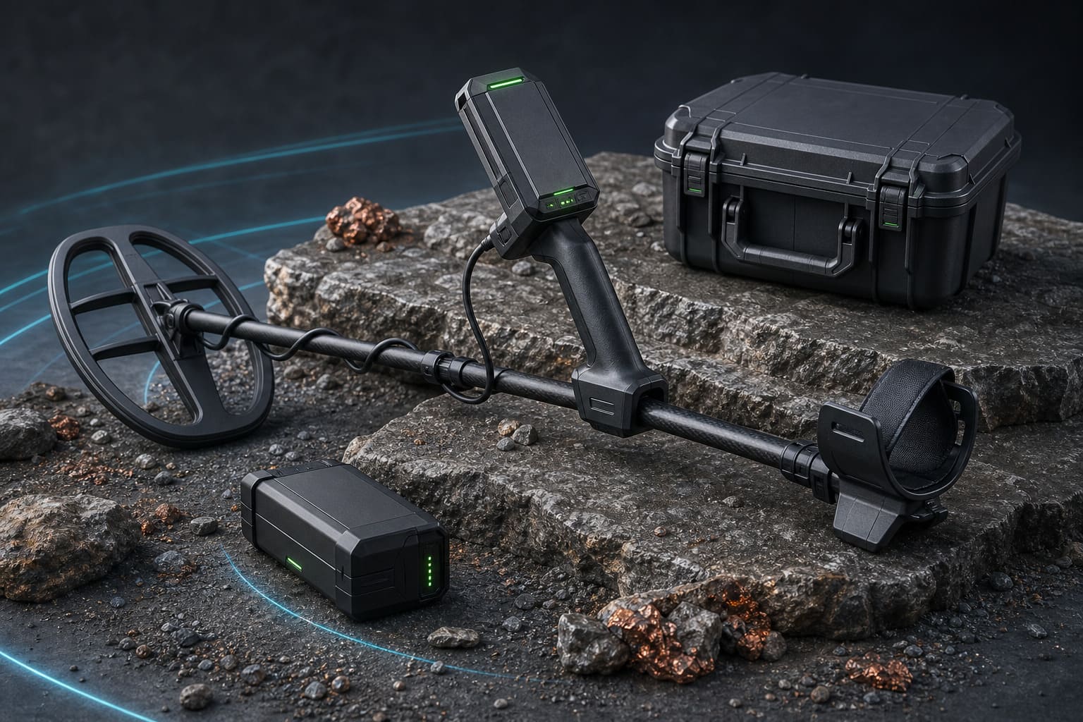 Pulse gold detector for mineral terrain